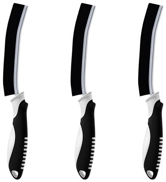 Kraftverdia® Harde haren, hoekreinigingsborstel, voegenborstel, spletreinigingsborstel, voegenreinigingsborstel, badkamerreinigingsborstel voor tegelvloeren, keuken, badkamer (3 stuks) van Merkloos	