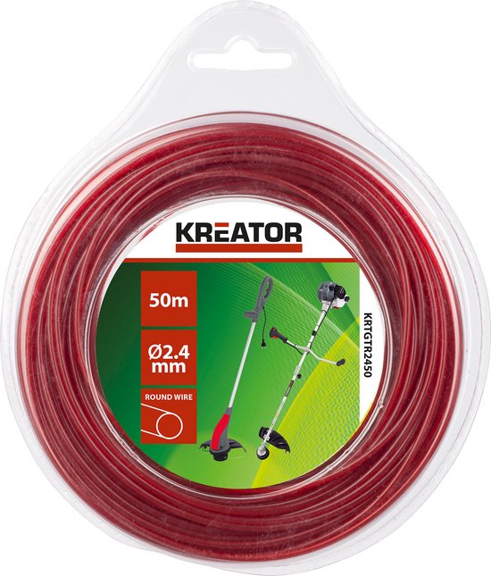 Kreator - Garden - KRTGTR2450 - Trimmerdraad - rond 2,4mm 50m van Merkloos	