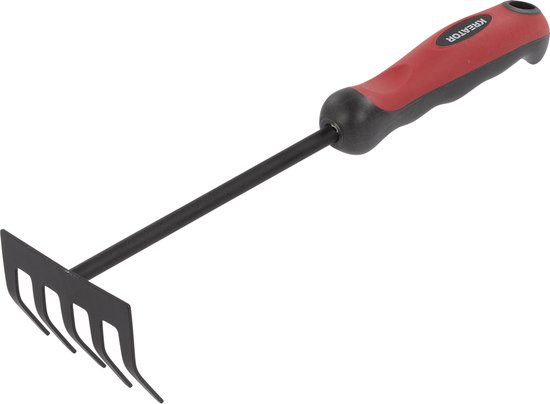 Kreator Korte Hark KRTGR70040 - Staal - Breedte 80 mm - Soft grip - Tuinieren - Tuingereedschap van Merkloos	
