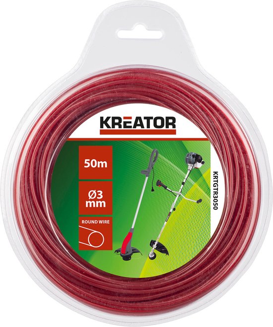 Kreator KRTGTT3050 trimmerdraad - gedraaid - 50 m lengte - 3mm diameter van Kreator