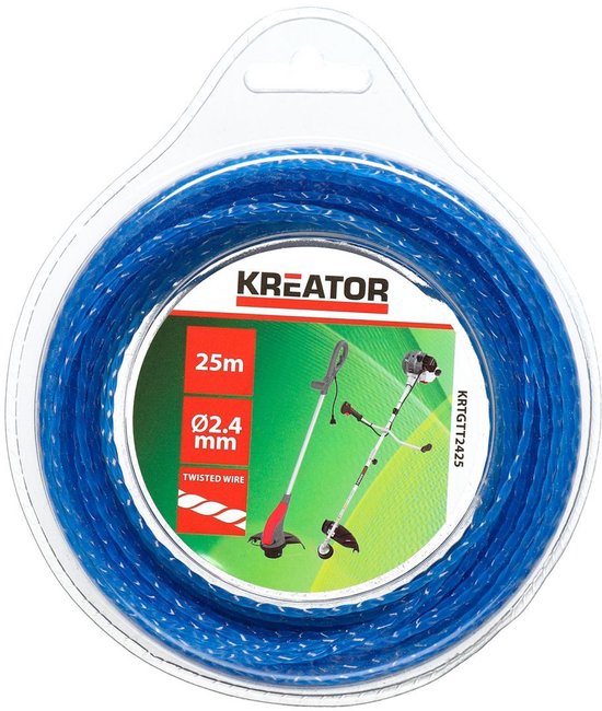 Kreator Trimmerdraad KRTGTT2425 - Trimmerdraad gedraaid 2,4mm, 25m van Merkloos	