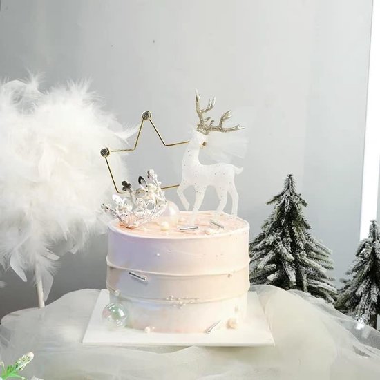 Kroon Taart Topper - Tiara voor Kleine Cupcakes - Kroon voor Babydouche Verjaardag Bruiloft Kerst Prinses Thema Feest Decoraties Pasgeboren Foto Prop Zilver van Merkloos	