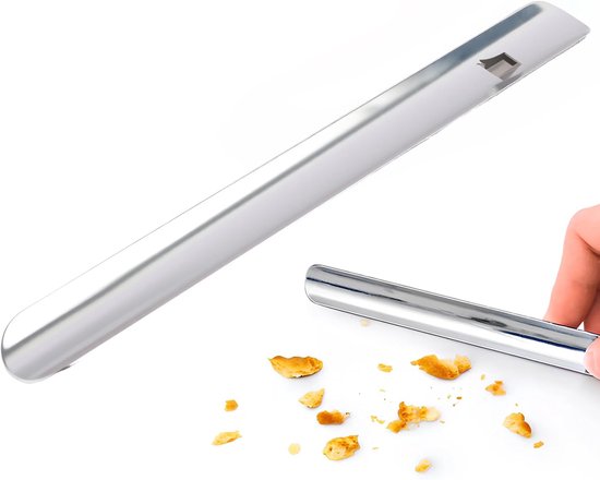 Kruimelverwijderaar, kruimelborstel, tafelborstel, tafelborstel, kruimelveger, clip voor eenvoudige bevestiging, voor restaurants en huishoudens, aluminium kruimelschraper voor een