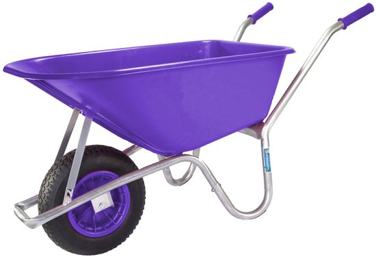Kruiwagen 100 L 250 kg Kruiwagen Kruiwagen Schokbestendige bak Versterkt frame Beschermbeugel van Merkloos	