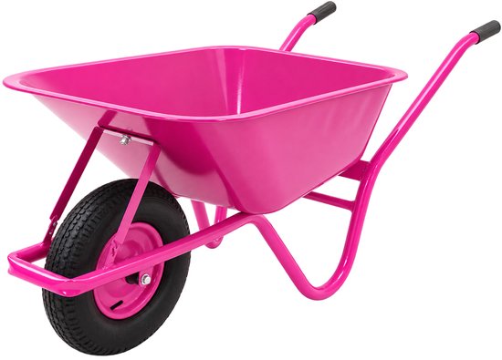 Kruiwagen 100 Liter Roze - Draagvermogen 250 kg