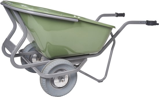 Kruiwagen 230L elektrisch 2 brede lekvrije banden van T4ALL