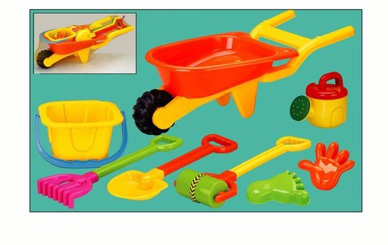 Kruiwagen 65Cm + Schop,Raak,Emmer + Acc.