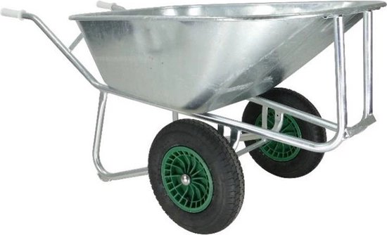 Kruiwagen Fort 230L 2-wiel | Stalenbak | Verzinkt onderstel van Fort