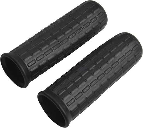 Kruiwagen handgrepen 2 stuks - antislip rubberen handvatten - vervanging voor ronde buizen - 114 x 20 mm - zwart van Merkloos	