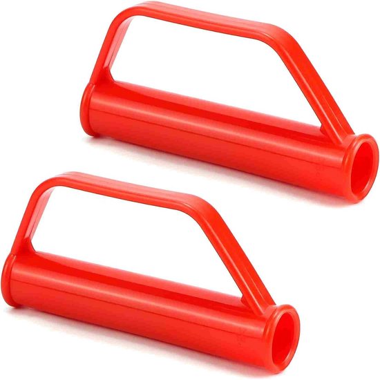 Kruiwagen Handvatten - Vervangende Handvatten - Veilig Transport - Botsbescherming Ergonomisch - 25 mm Binnendiameter - Rood van Merkloos	