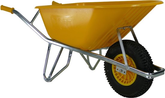 Kruiwagen Kunststof Geel 100 Ltr. Fort Smb-100 van Merkloos	