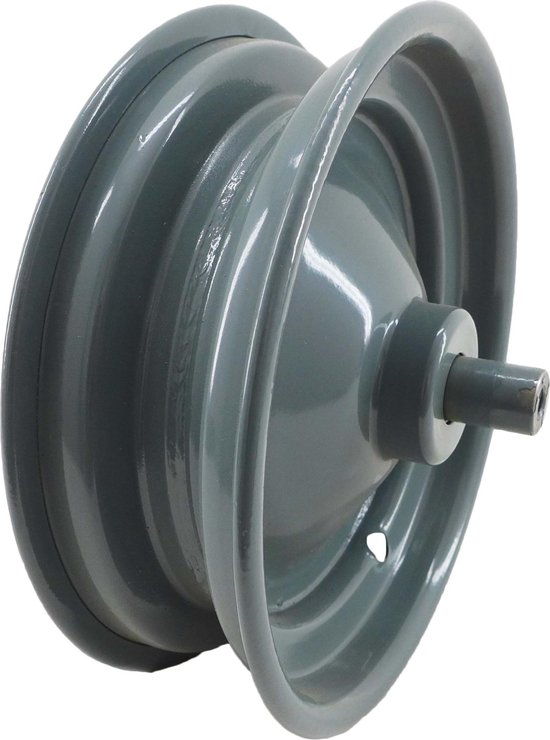 Kruiwagen velg - 8 Inch - 8" - 15cm as - M10 - Grijs van Merkloos	