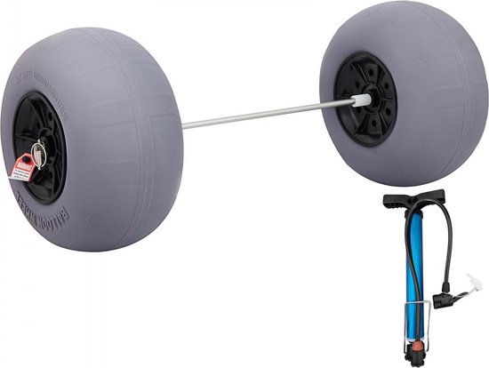 Kruiwagenwiel 2 Stks TPU Band Opblaasbaar Wiel 33 cm Diameter Ballonwielen Banden met Hand Luchtpomp, 55 kg Laadvermogen en een Lagedrukontwerp van 2-3 PSI Geschikt voor Verschillende Terreinen van VEVOR