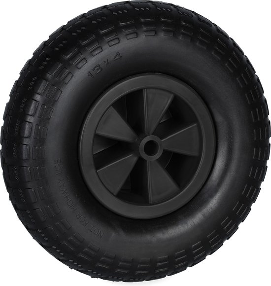 kruiwagenwiel - 4.00-6 - massief rubber - 33 cm - kunststof velg - anti-lek - tot 100kg van Dat wheel.