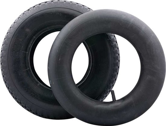 Kruiwagenwiel bandenset buitenband + binnenband - 4.80/4.00x8 - ruitprofiel van M Wave