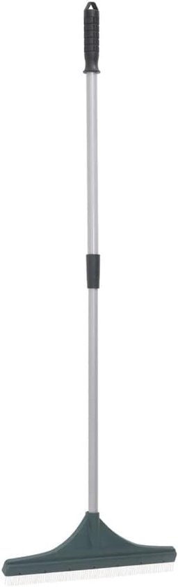Kunstgrashark met telescoopsteel 80-131 cm, gazonborstel voor kunstgrasverzorging, PP-borstelkop en robuuste stalen handgreep voor tuin en terras