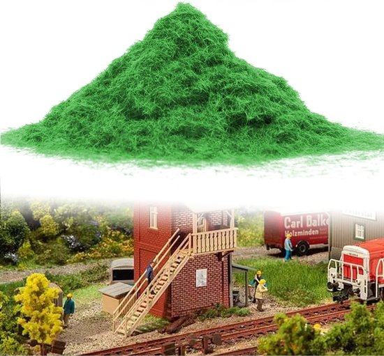 Kunstmosgrasplant, landschapsarchitectuur voor modelspoorwegen, statisch graspoeder 30 g/zak, kunstgras, modelgras (zeer mooi groen) van Bnamv