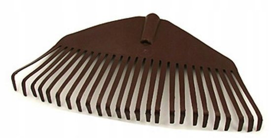 Kunststof Bladhark 39cm met Platte Tanden - Zonder Steel van Merkloos	