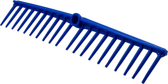 Kunststof hark - Bladhark tuinhark - Tuinonderhoud opruimen - Versterkte kunststof - 20 tanden 62 cm - Blauw