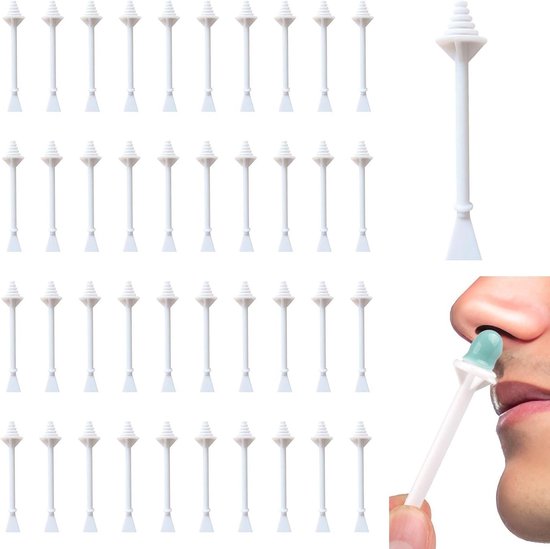 Kunststof neushaarwax-applicators, dubbel gebruik neushaarwaxsticks voor neusgatreiniging en neusontharing, 100 stuks