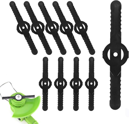 Kunststof Reservemesjes voor Grasmaaiers Set van 50 Stuks - Accu Grasmaaiermessen - Zwart Kleur - Duurzaam en Efficiënt Snijden van Blaupunkt