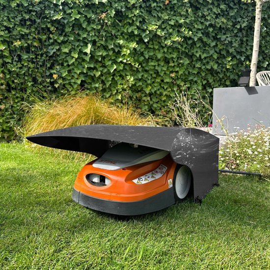 Kunststofplatenshop.nl - Alupanel Robotmaaier Garage - Binnenmaat 77x29x46 cm - Grijs - Inclusief Haringen van Merkloos	