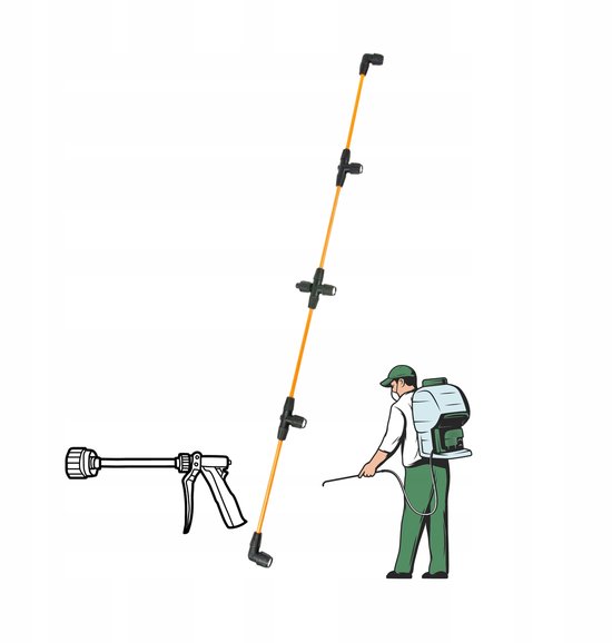 Kwazar Lans 100cm 5-Dysen Handsproeier voor Tuin en Plantages