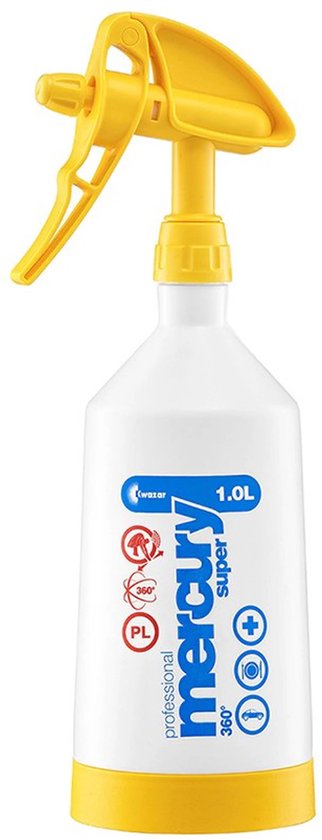 Kwazar Mercury Super 360 Pro+ Gele Sprayer - 1 liter van Kwazar