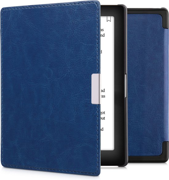 kwmobile e-reader hoesje geschikt voor Kobo Aura Edition 1 hoes - E reader flip case met magnetische sluiting - Ereader cover in blauw van kwmobile