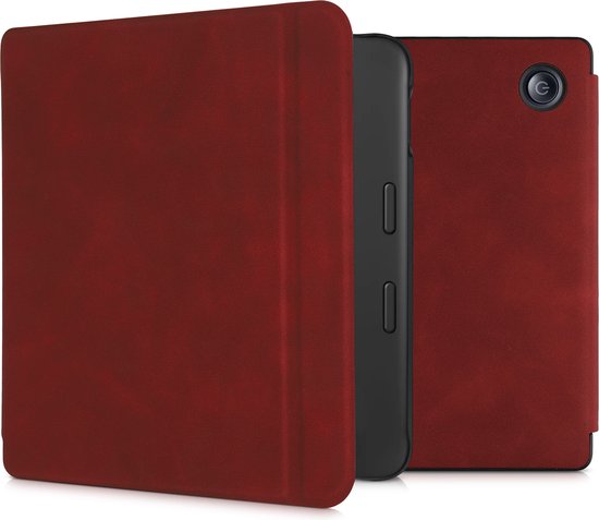 kwmobile Hoesje Geschikt Voor Tolino Vision 6 - Kunstleren eReader Beschermhoesje - Donkerrood van kwmobile