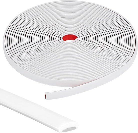 LALAGO 10 m Flexible Decorative Moulding Self-Adhesive White Decorative Moulding Stucco 3D Decorative Wall Strips Peel and Stick Ceiling Strips Corner Strip for DIY Floor, Tile Edges and van Merkloos	