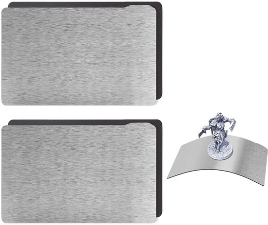 LALAGO 2 Pieces Magnetic Plate, 3D Resin, Flexible Steel Plates Magnetic Platform, 202 x 128 mm with Easy Grip, 3D Printer Accessories, Spring Steel Plate for Anycubic Mono X/Photon X/Smart