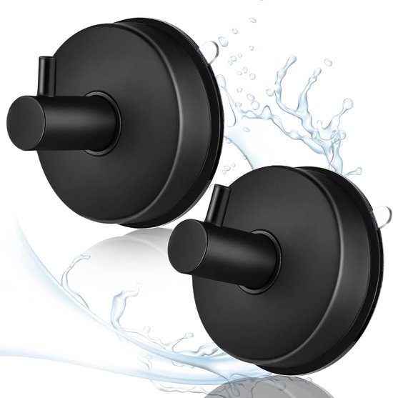 lalago 2pcs Suction Cup Hooks, 304 Stainless Steel Suction Cups, Suction Cups for Windows, Waterproof Suction Cup Hooks, Suction Cups, Towel Hook, Bathrobe Hook, No Drilling, Load Capacity 5kg/Piece, van Merkloos	