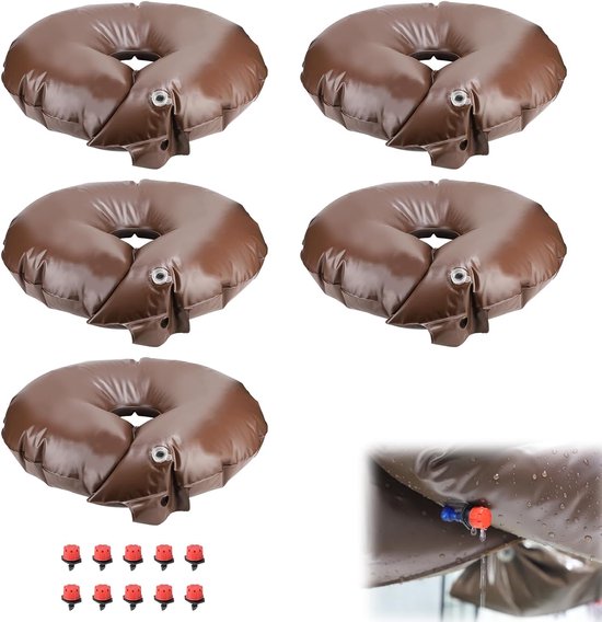 LALAGO 5 Pcs Irrigation Ring 56L Irrigation Ring PVC UV Resistant Irrigation Bag for Trees Automatic Water Replenishment Irrigation Rings