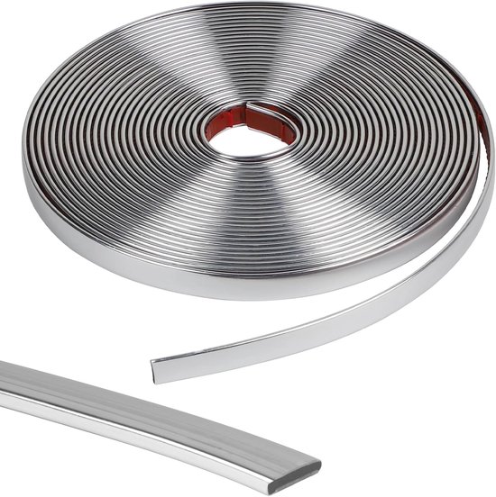 LALAGO Flexible Decorative Strips Self-Adhesive Silver 10 m Decorative 3D Wall Strips Peel and Stick Corner Strips for DIY Flooring Tile Edges van Merkloos	