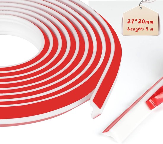 LALAGO Flexible Self-Adhesive Decorative Mouldings, Ceiling Mouldings, Flexible Quartz Rod, TPE Triangular Moulding for Ceilings and Wall Transition, Kitchen Worktop End Strip Wall Edges (5 m, 27 x 20 van LALAGO