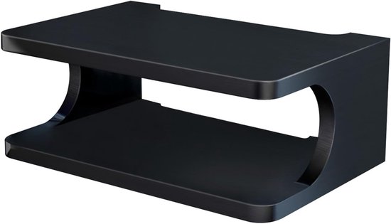 lalago Wifi Router Storage Box, Wall Mount for Wi-Fi Router, Router Cabinet, TV Consoles, Route Router Shelf, Rack for Wi-Fi Router and Phone, DVD Rack Wall, Wall Decoration (Black) van Merkloos	
