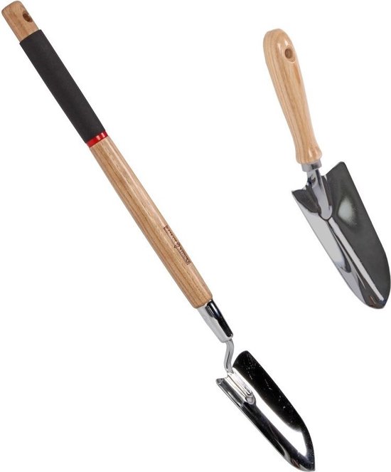 Lange en kleine brede plantenschep / tuinierschepjes 60 en 30 cm - moestuin - tuin benodigdheden/gereedschap van Emerald קלין