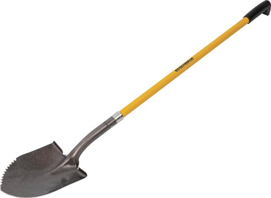 Lange steel gekartelde rand schop voor zware klussen - 146 cm van Fiskars