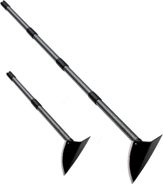 Lange steel tuinhak voor zwaar tuinieren, 152 cm, robuust tuingereedschap voor wieden, graven en randtrekken.