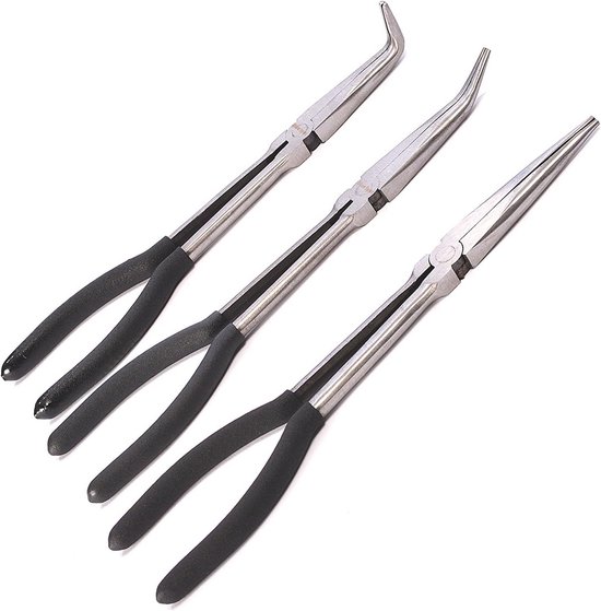 Langereik Tangenset 3-delig - Zilver van Merkloos	