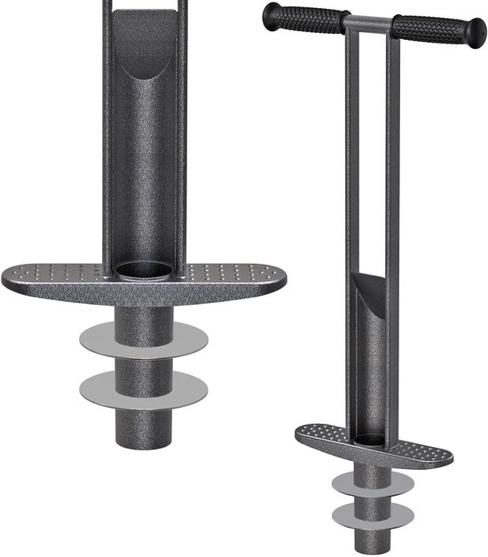 Langhandige Bulb Planter voor het Planten van Bloembollen, Verstelbare Diepte tot 15cm, Tuin Multitool met Automatische Afvoer voor Efficiënt Planten en Tuinonderhoud