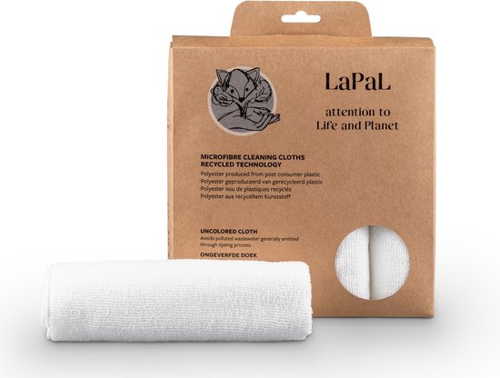 LaPal gerecycled Microvezeldoeken 40x40cm 5 stuks van $