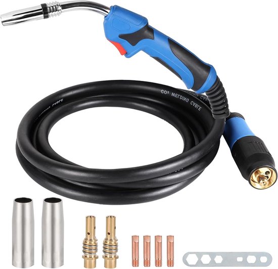 Lasapparaat Toorts - MIG MAG - Metaal Bewerken - Flexibele Kop - 4 Meter - Zwart