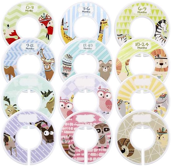 LATRAT 12 stuks babykledingkast scheidingswanden baby kinderkamer organizer, babykleding kastverdeler babykleding organizer voor pasgeborenen kinderkamer peuters, jongens en meisjes van LATRAT