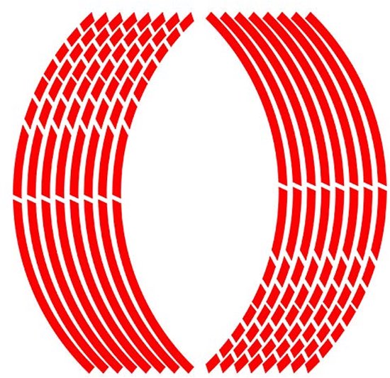LATRAT 16 stuks autowielstickers, stickers voor wielen met transferfolie, discreet en design, eenvoudige montage, reflecterend rood van LATRAT