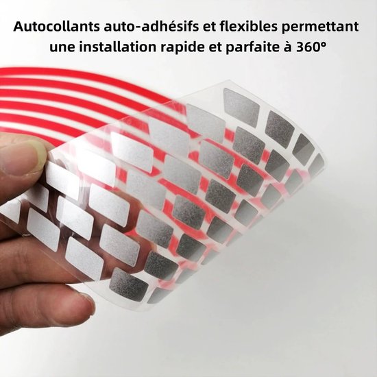 LATRAT 16 stuks autowielstickers, stickers voor wielen met transferfolie, discreet en design, eenvoudige montage, reflecterend zwart van LATRAT