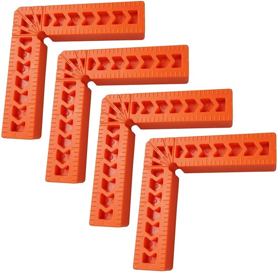 LATRAT 4 stuks 90 graden rechte hoek klem gereedschap L-type positioneerhoek hoek positioneerklemmen voor laden, kasten en modelbouw van Merkloos	