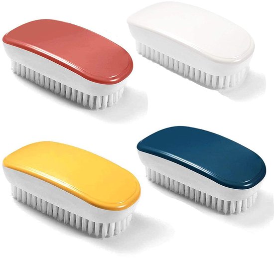 LATRAT 4 stuks handwasborstel, zachte borstel, vingernagelset, nagelborstel, handwasborstel voor kleding, schoenen, tapijt, keukenspoelbak van Merkloos	