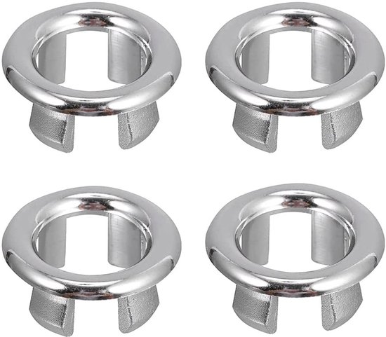 LATRAT 4 stuks overloopstoppen voor wastafels, keukenwastafels, overloopstop met bekkenrand, reserveonderdelen voor wastafels met te veel volledige van Mengger